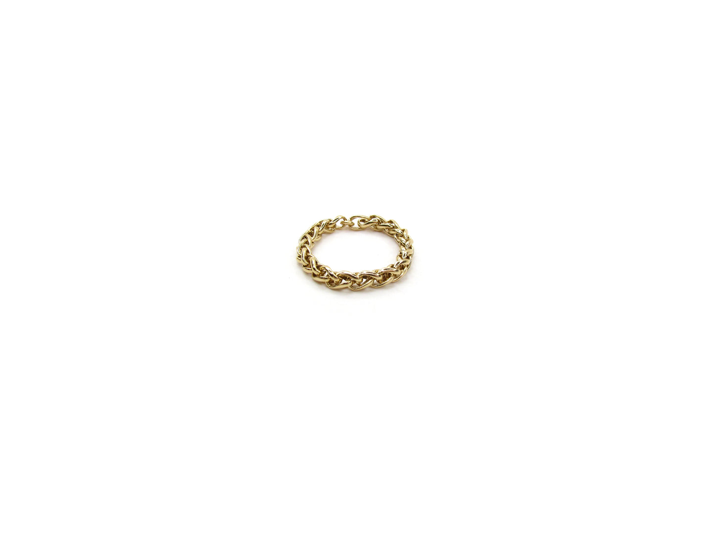 Chunky Woven Chain Ring | Unisex Textured Statement Band