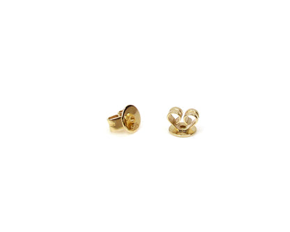 14K 3 CZ Stone Cluster Stud Earrings | Dainty Gold Sparkle Studs