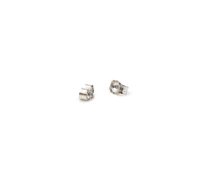 14K 3 CZ Stone Cluster Stud Earrings | Dainty Gold Sparkle Studs