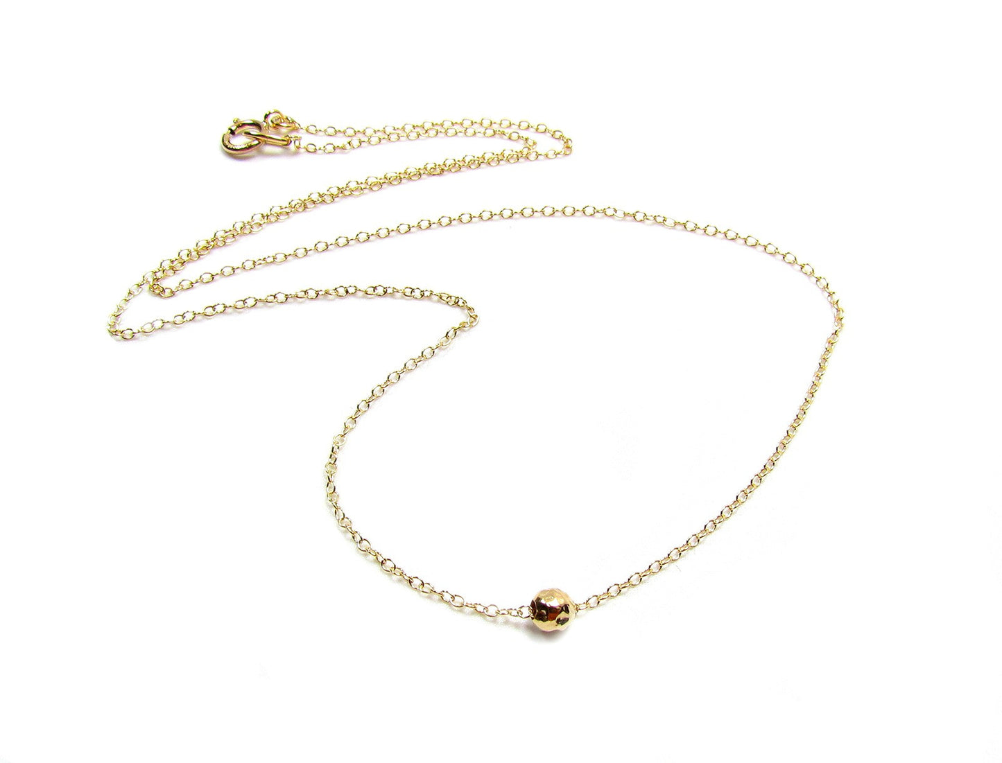 Set of 3 Layering Necklaces | Hammered Bead, Beaded Satellite Chain & Vertical Bar Necklace