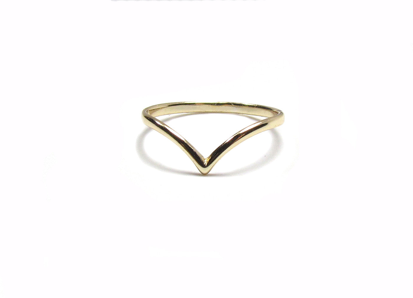 Chevron Ring | Gold Filled Dainty Stacking Ring | Minimalist V Band