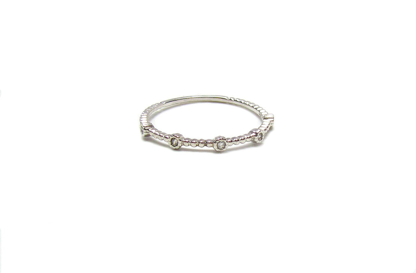 Textured CZ Band Ring