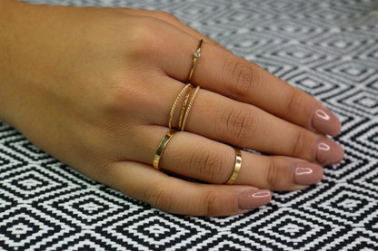 Polished Flat Band Ring | Classic Stack Ring
