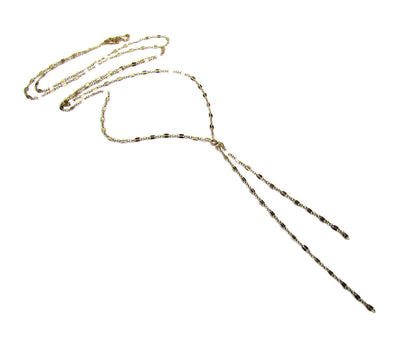 11 Way Wrap Lariat Necklace | Wear 11 ways | Mirrored Shimmer Y Necklace