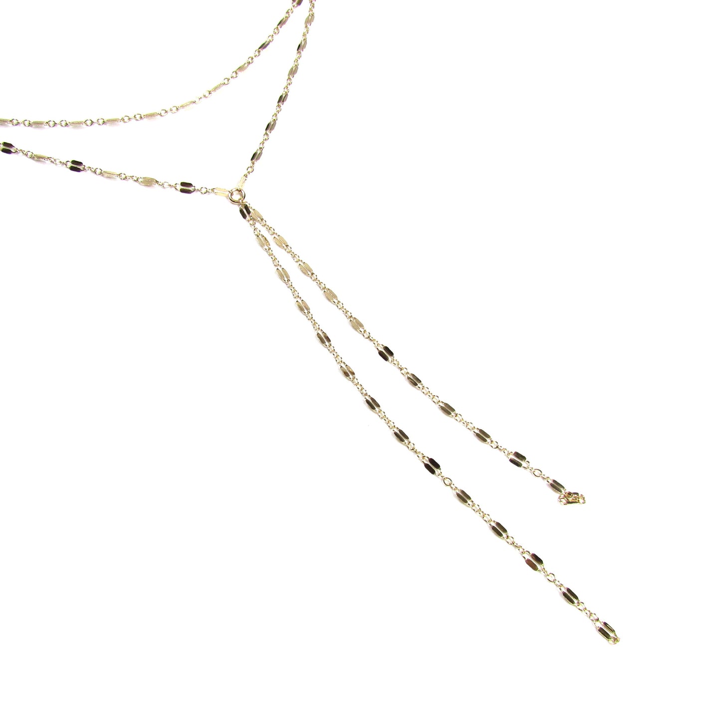 11 Way Wrap Lariat Necklace | Wear 11 ways | Mirrored Shimmer Y Necklace