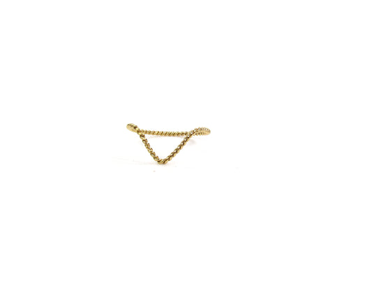 Twisted Chevron Stack Ring | Dainty Textured V-Shaped Band