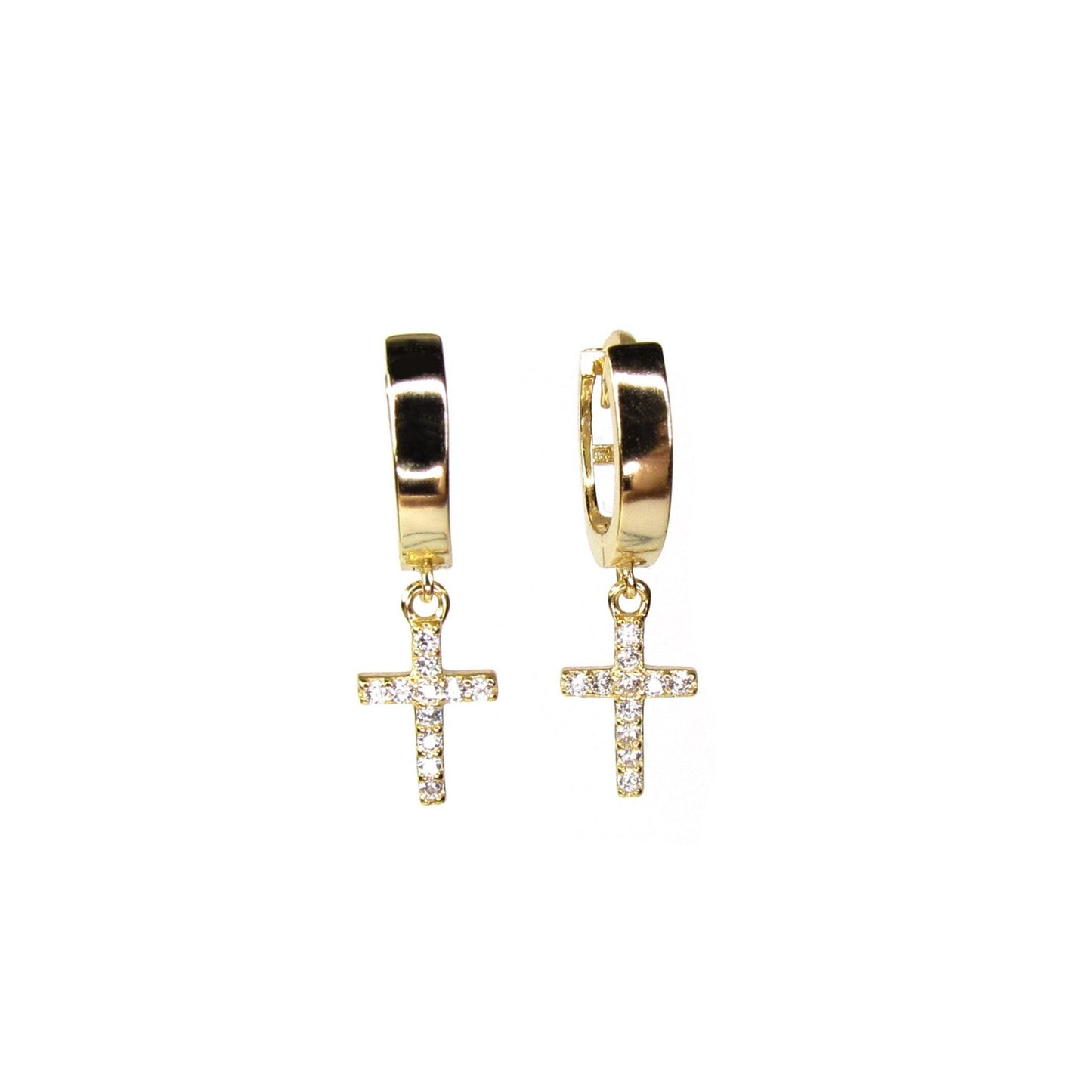 Cross Charm Hoops | Faith-Inspired Hoop Earrings
