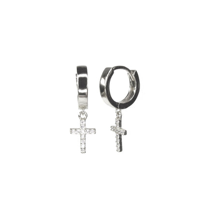 Cross Charm Hoops | Faith-Inspired Hoop Earrings