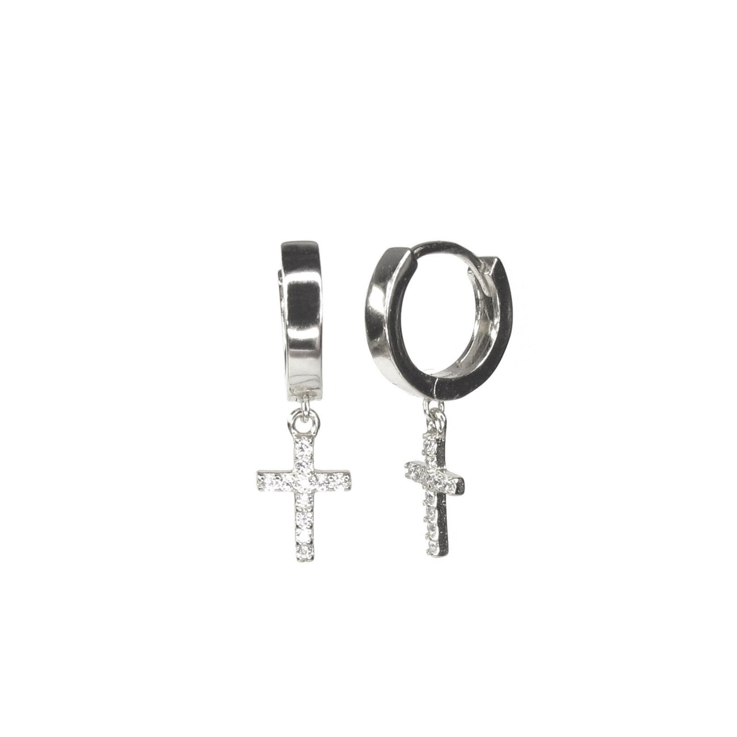 Cross Charm Hoops | Faith-Inspired Hoop Earrings