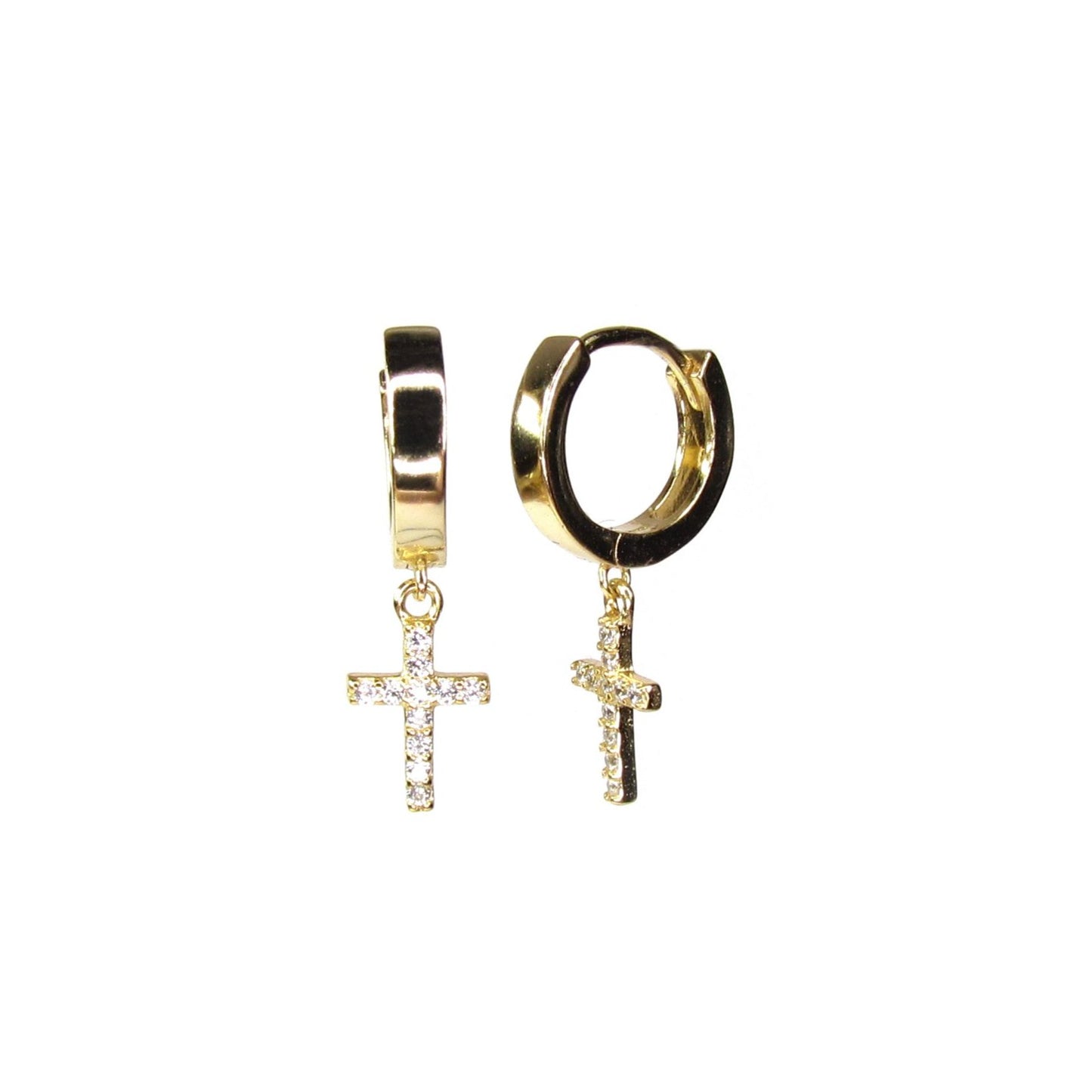 Cross Charm Hoops | Faith-Inspired Hoop Earrings