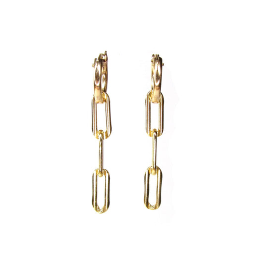 Chunky Chain Hoop Earrings | 14K Gold Filled Statement Hoops