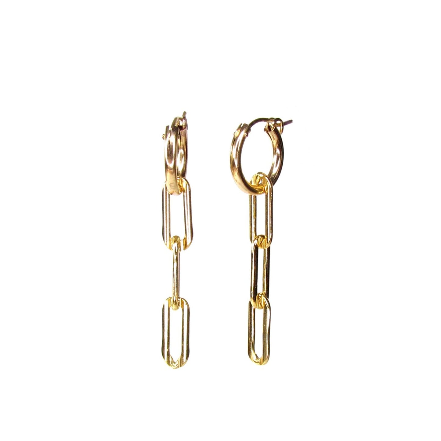 Chunky Chain Hoop Earrings | 14K Gold Filled Statement Hoops