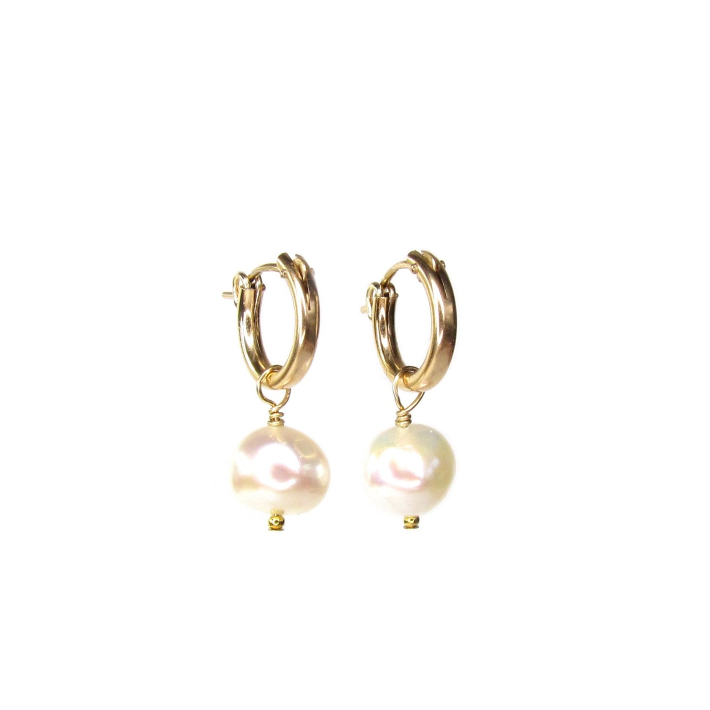 Freshwater Baroque Pearl Hoops | Elegant Statement Earrings