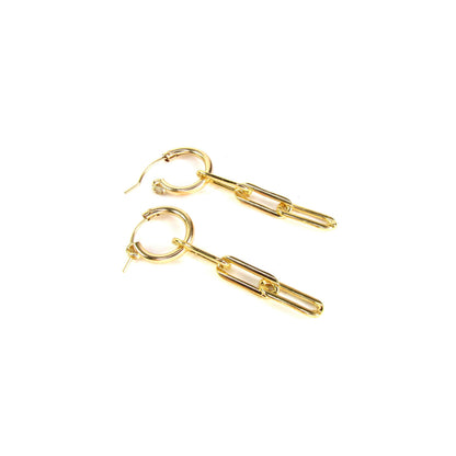 Chunky Chain Hoop Earrings | 14K Gold Filled Statement Hoops