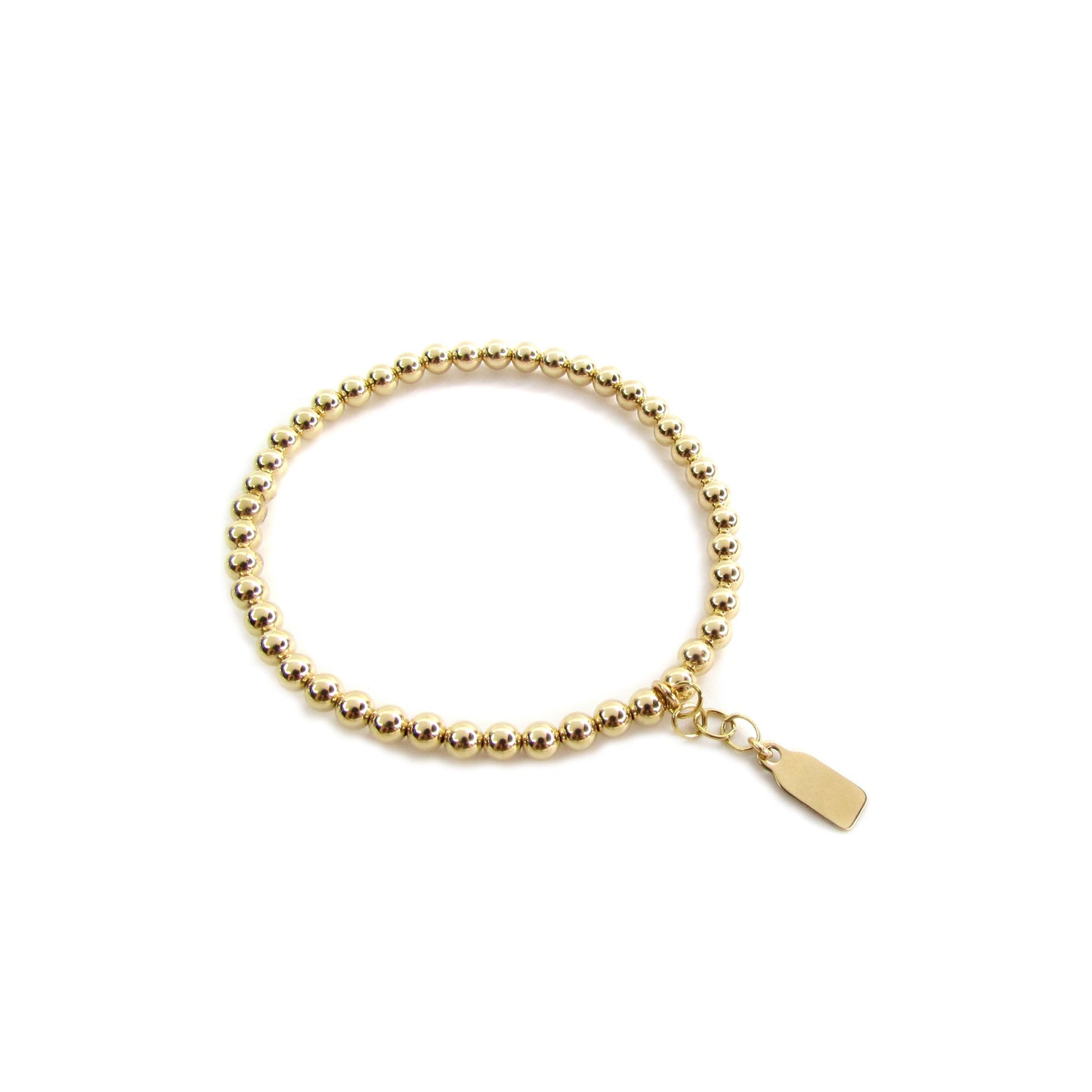 14k Gold Filled Stretch Bead Bracelet | Dainty Everyday Stackable
