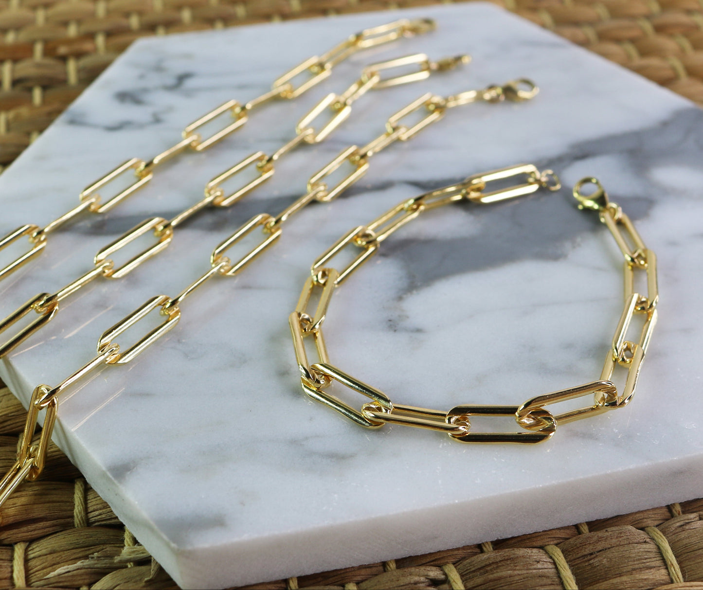 Chunky Paperclip Chain Bracelet | Gold Filled Bold Statement Jewelry