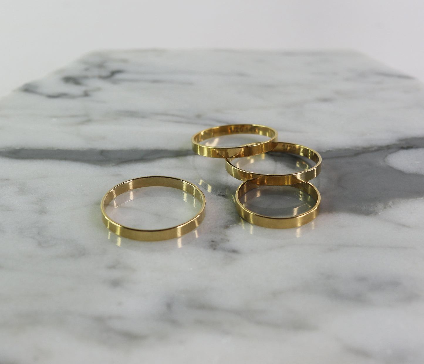 Polished Flat Band Ring | Classic Stack Ring