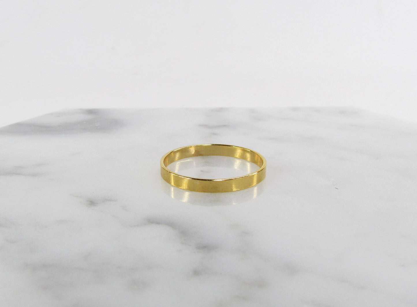 Polished Flat Band Ring | Classic Stack Ring