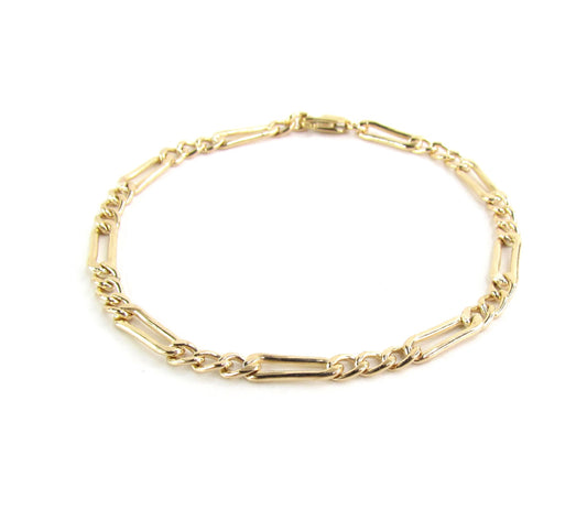 14K Gold Filled Figaro Bracelet | Classic Chain Bracelet