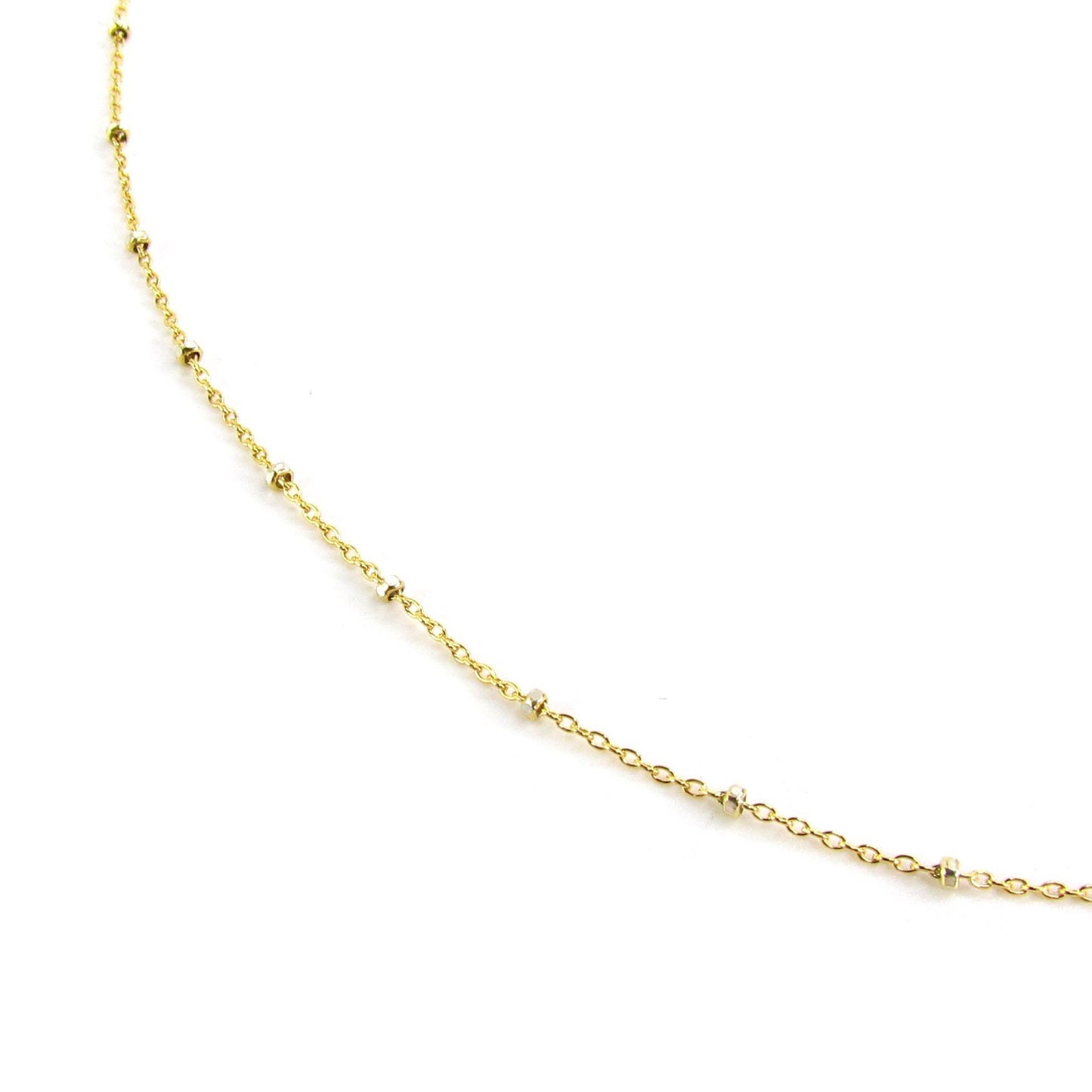 Two Tone Bead Anklet | Gold and Silver Anklet