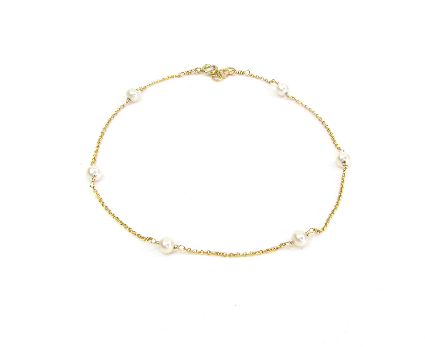 Freshwater Pearl Anklet | Dainty 14K Gold Filled Anklet