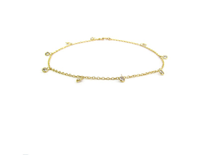Dangling CZ Shaker Anklet | Dainty Summer Anklet
