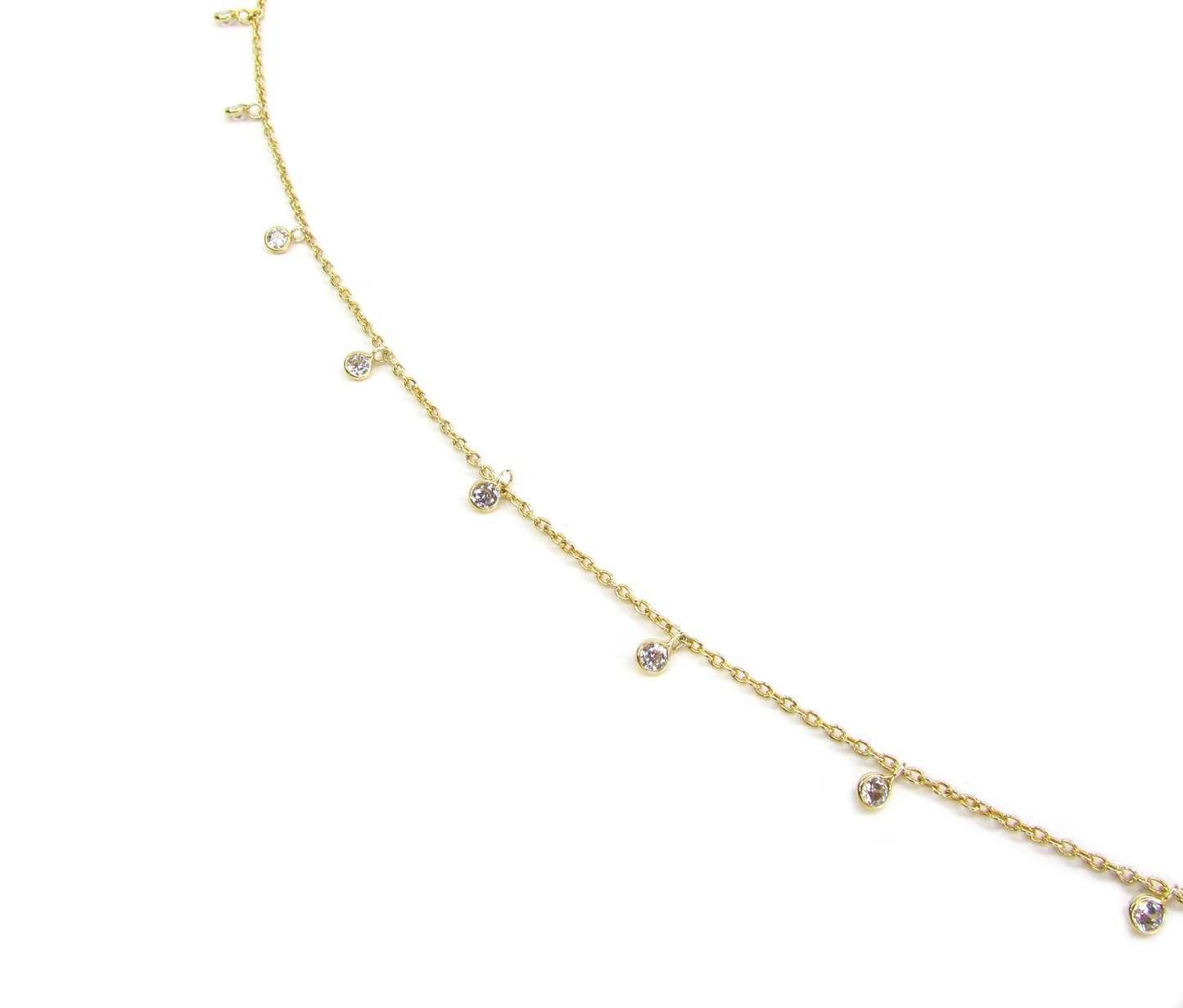 Dangling CZ Shaker Anklet | Dainty Summer Anklet