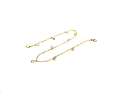 Dangling CZ Shaker Anklet | Dainty Summer Anklet