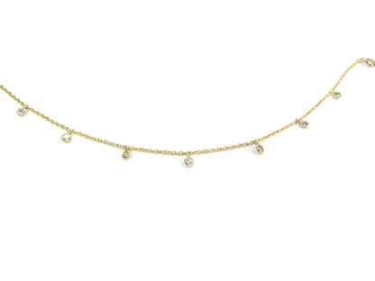 Dangling CZ Shaker Anklet | Dainty Summer Anklet