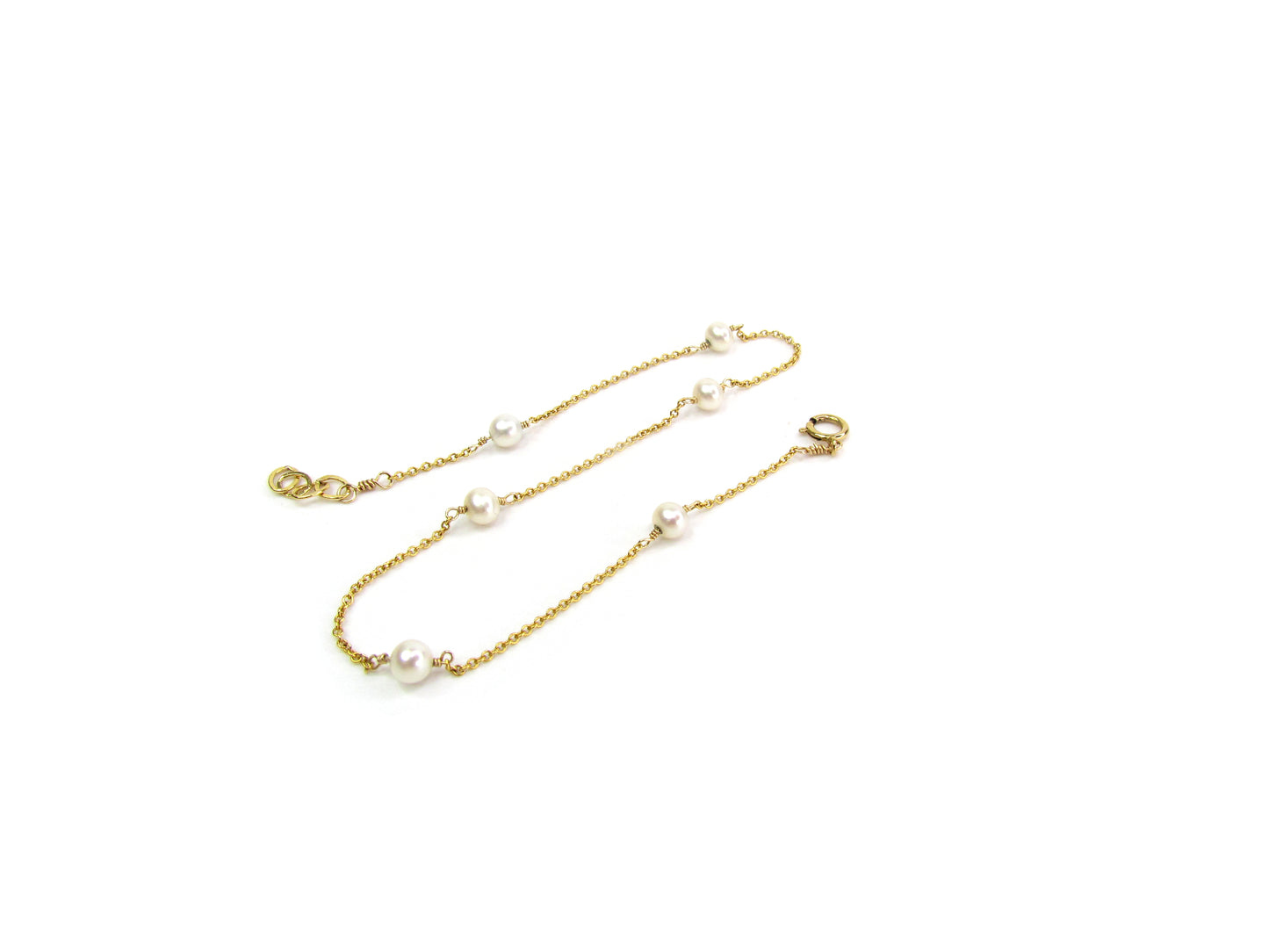 Freshwater Pearl Anklet | Dainty 14K Gold Filled Anklet