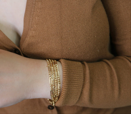 14K Gold Filled Figaro Bracelet | Classic Chain Bracelet