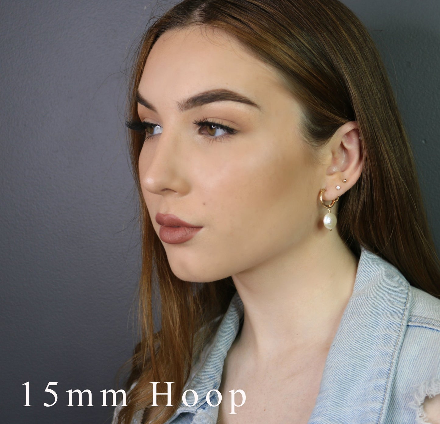 Coin Pearl Hoop Earrings | 14K Gold Filled or Sterling Silver | Dainty Pearl Hoops
