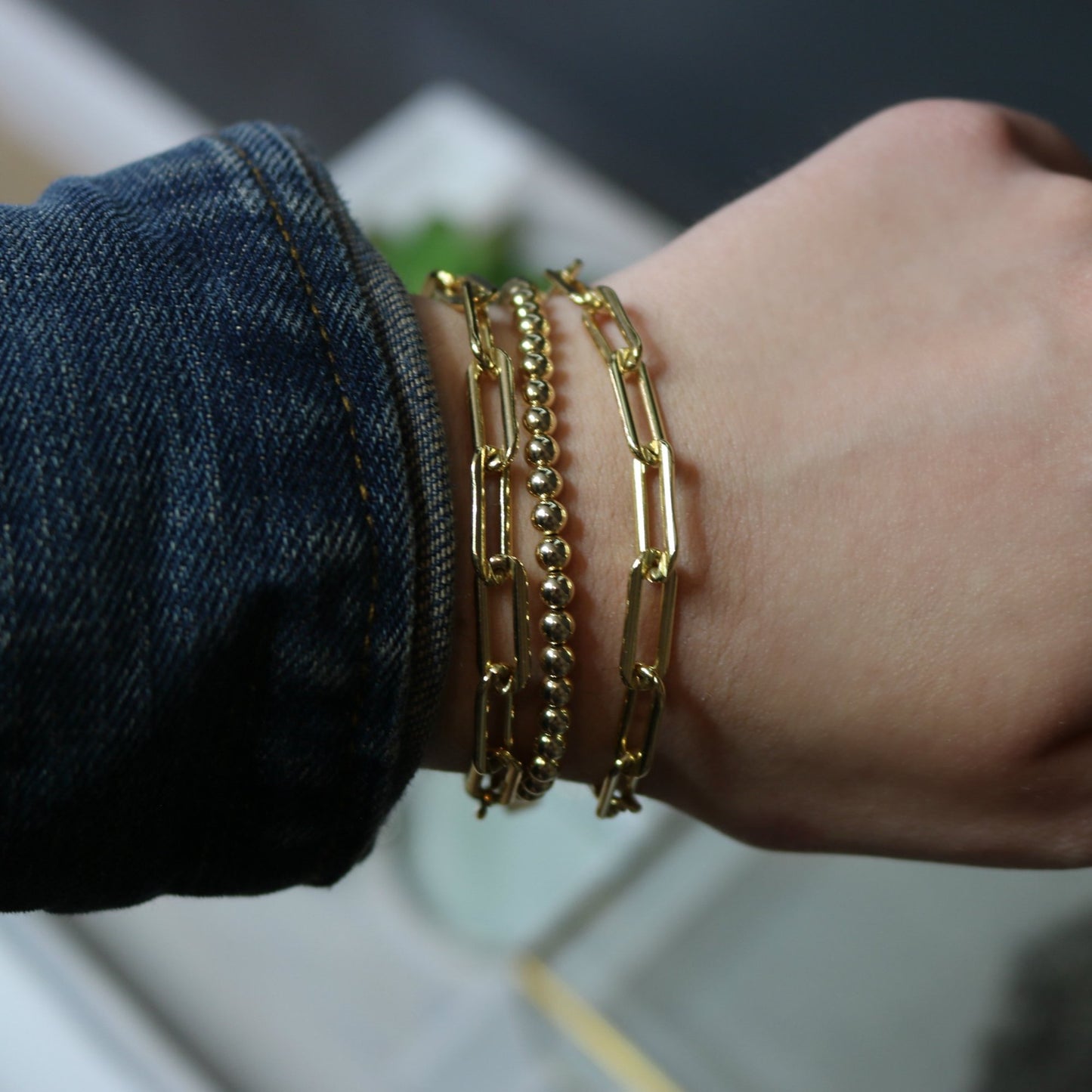 Chunky Paperclip Chain Bracelet | Gold Filled Bold Statement Jewelry
