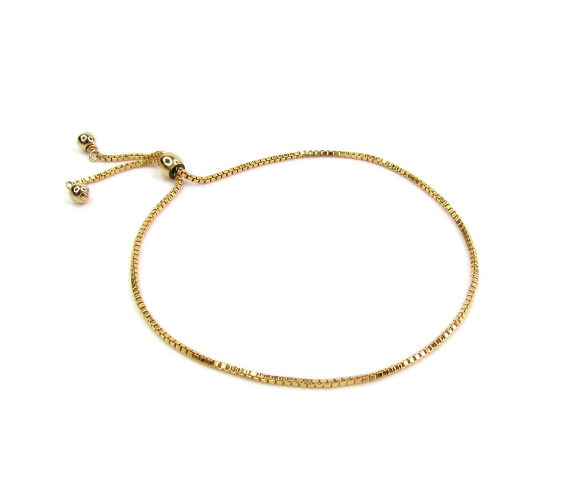 Adjustable Box Chain Slide Bracelet