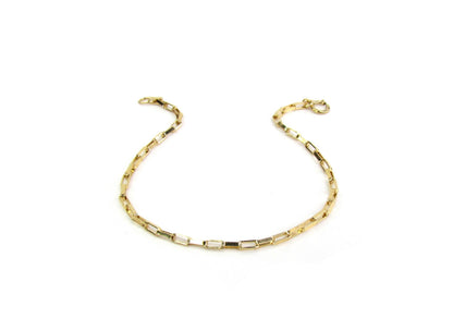 Elongated Box Chain Bracelet | Sleek Modern Chain Bracelet