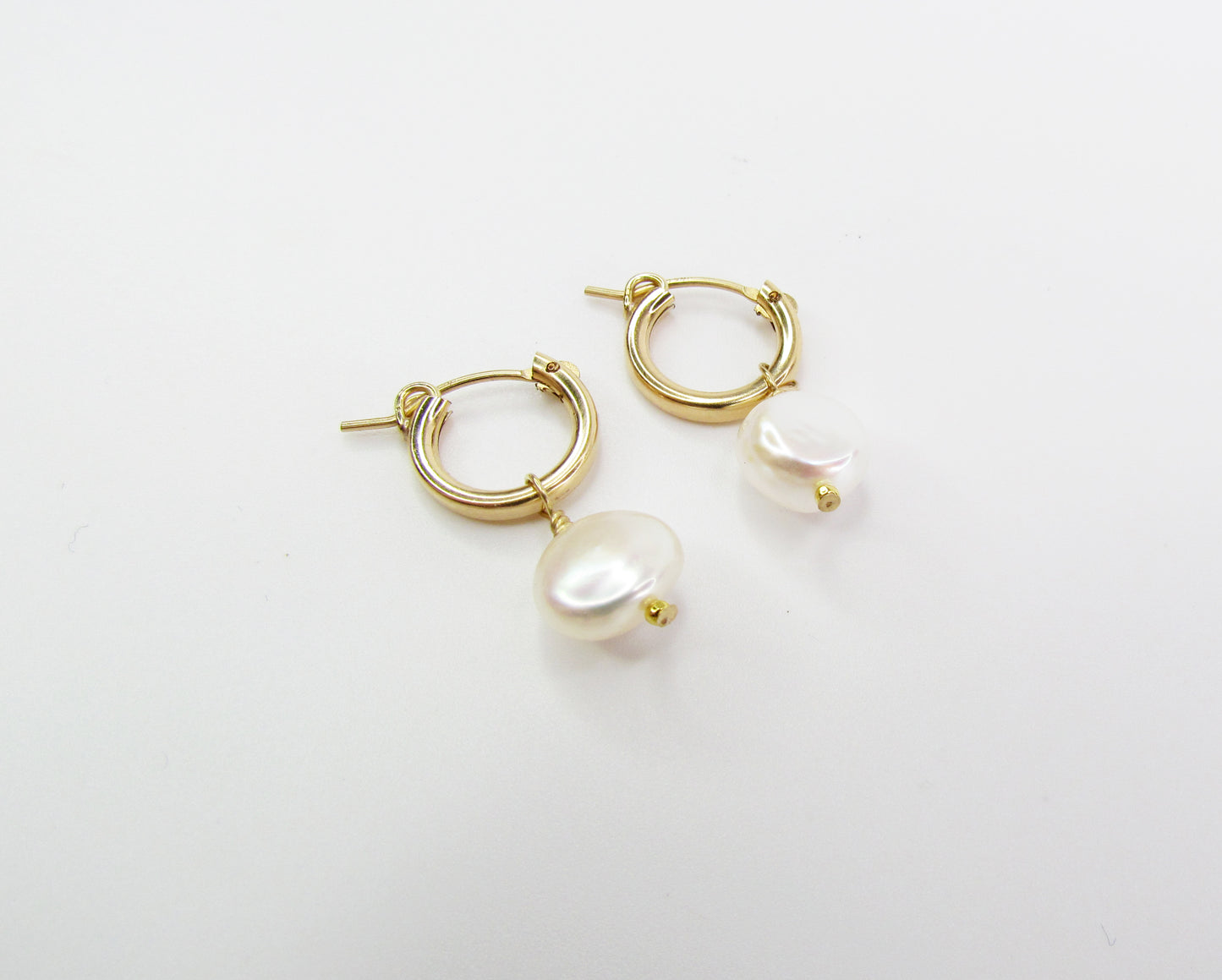 Freshwater Baroque Pearl Hoops | Elegant Statement Earrings