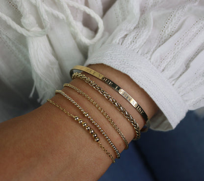 Engraved Cuff Bracelet | Custom Mantra + Inspirational Quote | Rose, Gold Filled or Sterling Silver