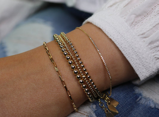 Elongated Box Chain Bracelet | Sleek Modern Chain Bracelet