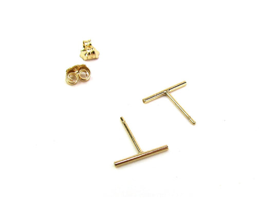 Skinny Rounded Bar Earrings | 14K Gold Filled Minimalist Earrings