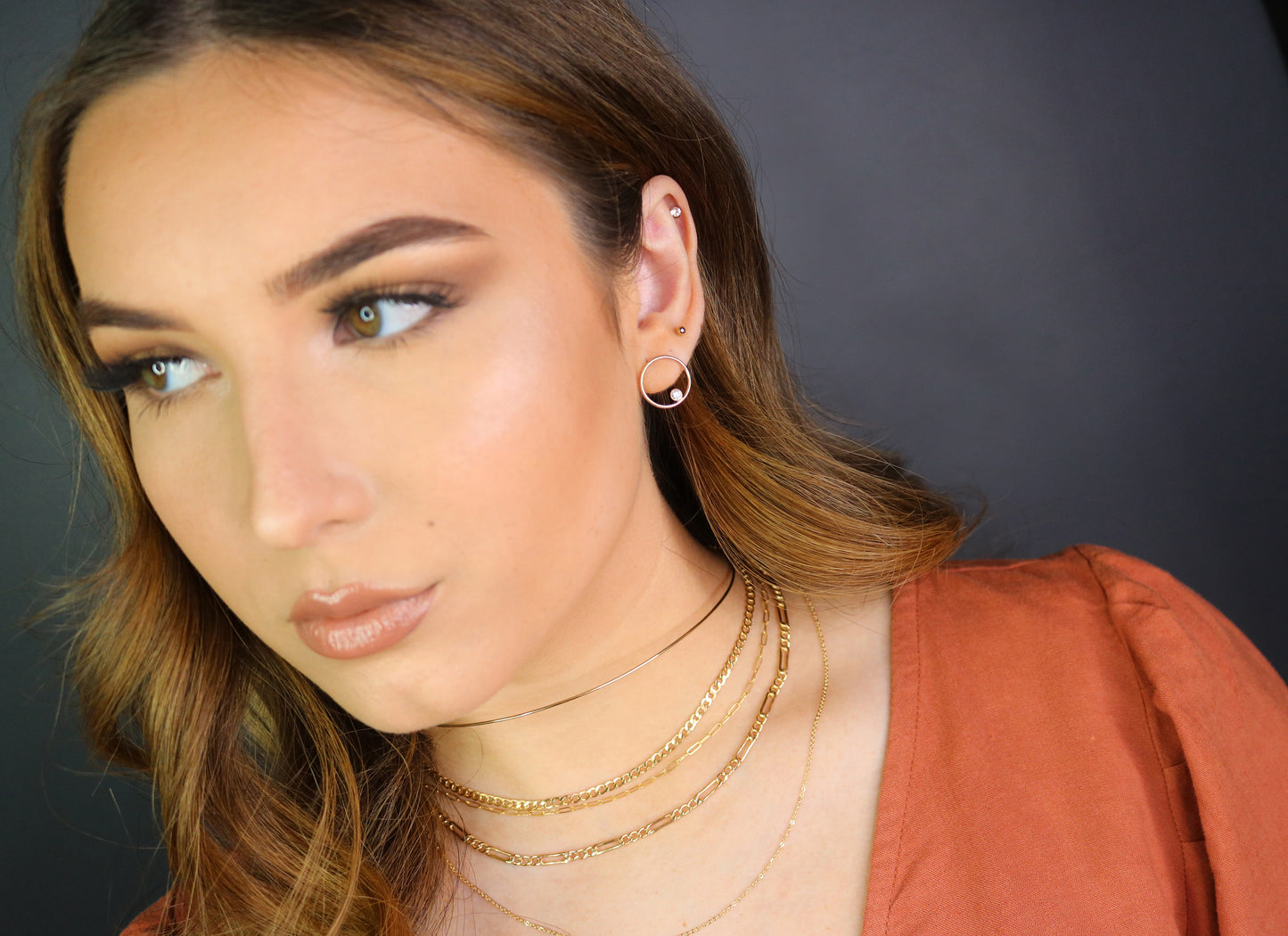CZ Circle Earrings