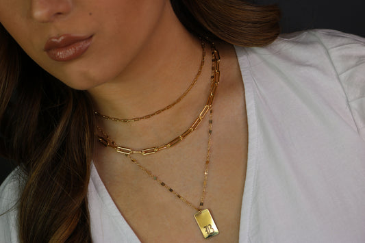 Chunky Paperclip Chain Necklace | Statement Necklace Gold Filled
