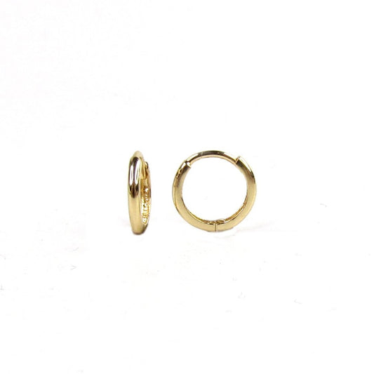 14K Yellow Gold Tiny Polished Hoops