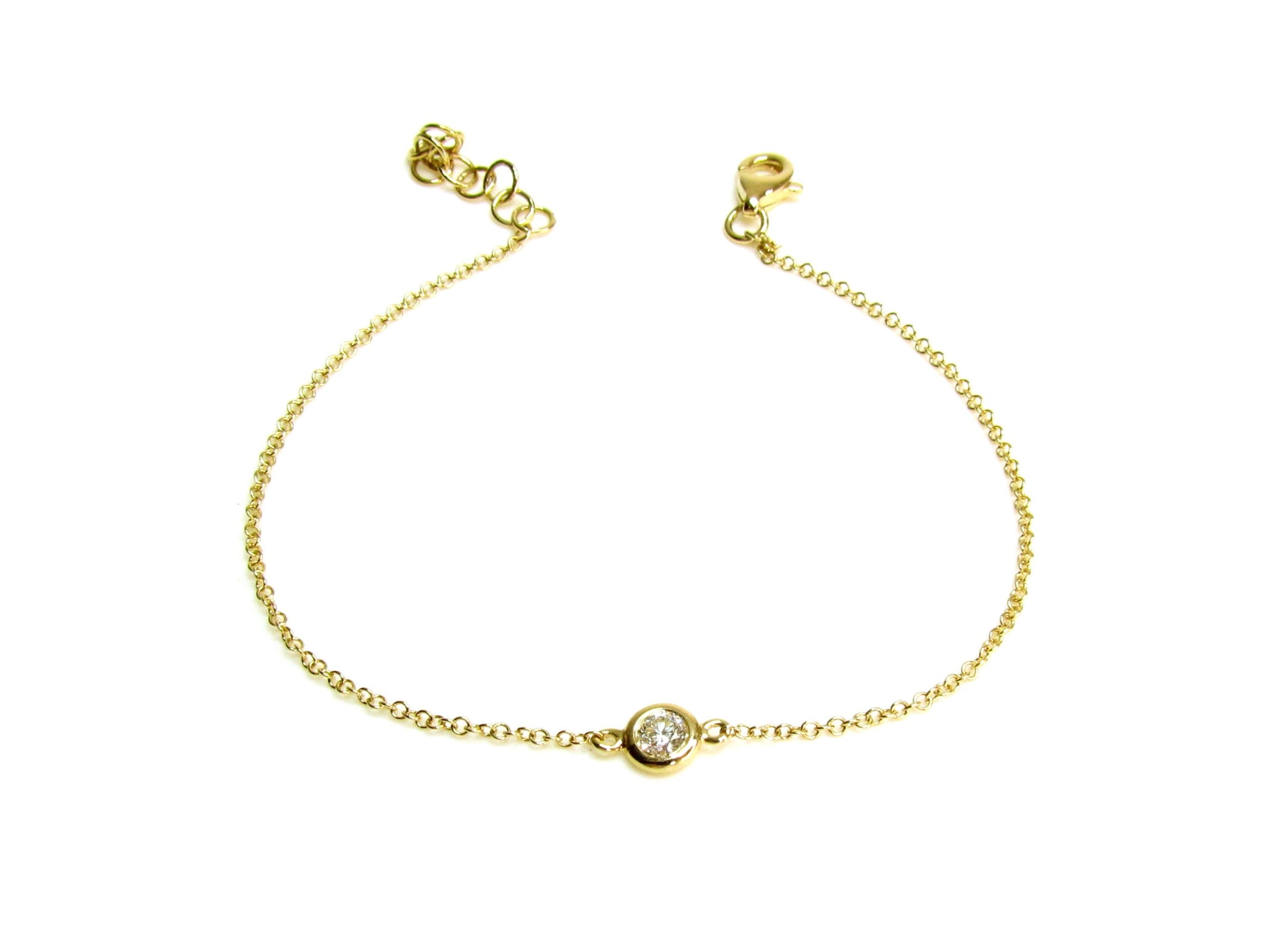 Bezel Set Solitaire Diamond Bracelet
