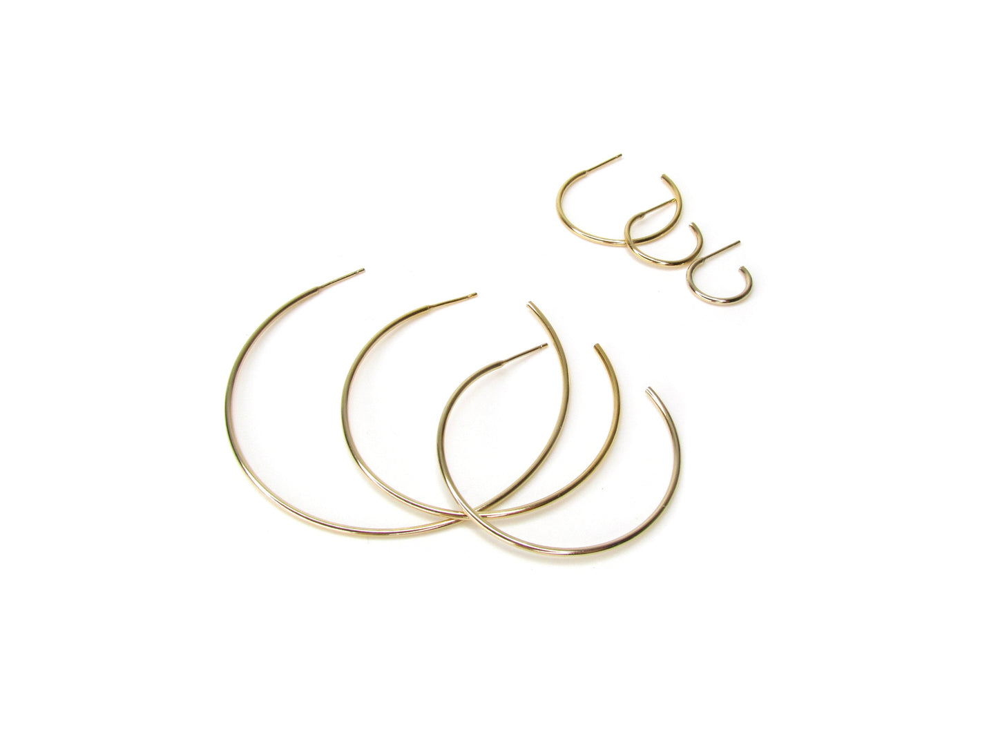 Skinny Hoop Earrings | Minimalist Everyday Hoops | Gold Filled or Sterling Silver