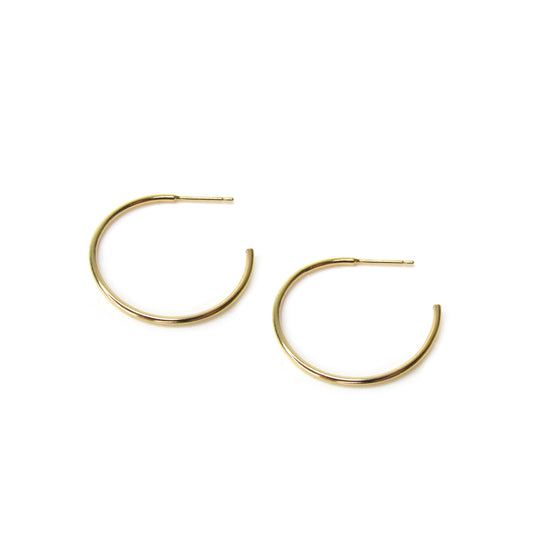 Skinny Hoop Earrings | Minimalist Everyday Hoops | Gold Filled or Sterling Silver