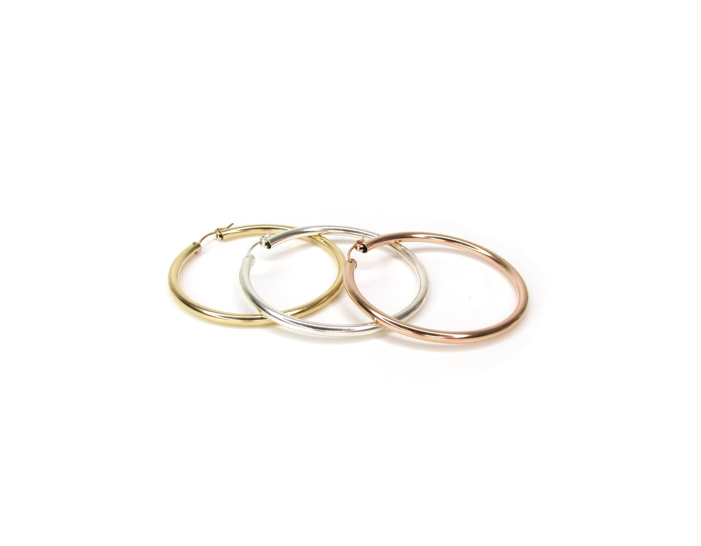 Mega Hoop Earrings | 50mm x 3mm | Bold Hoops