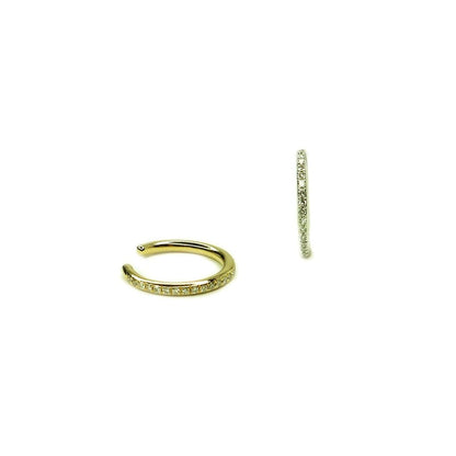 Diamond Ear Cuff | 14K Solid Gold | Minimalist No-Piercing Jewelry