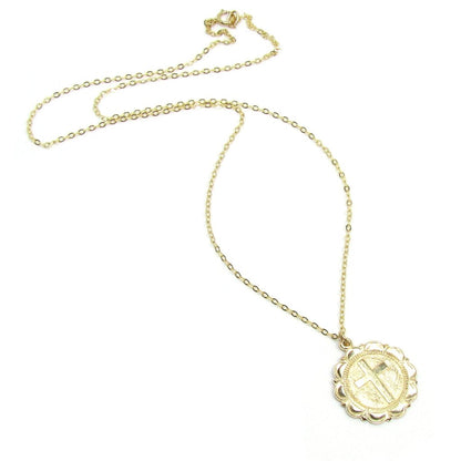 Coin Cross Necklace | Gold Pendant Necklace | Dainty Everyday Jewelry
