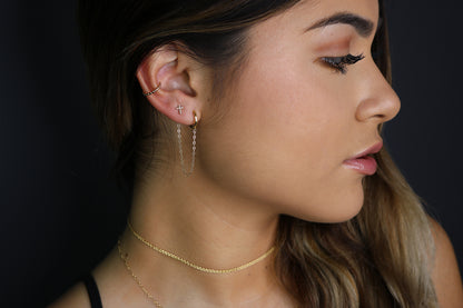 Flattened Beaded Ear Cuff | Non-Pierced Earring