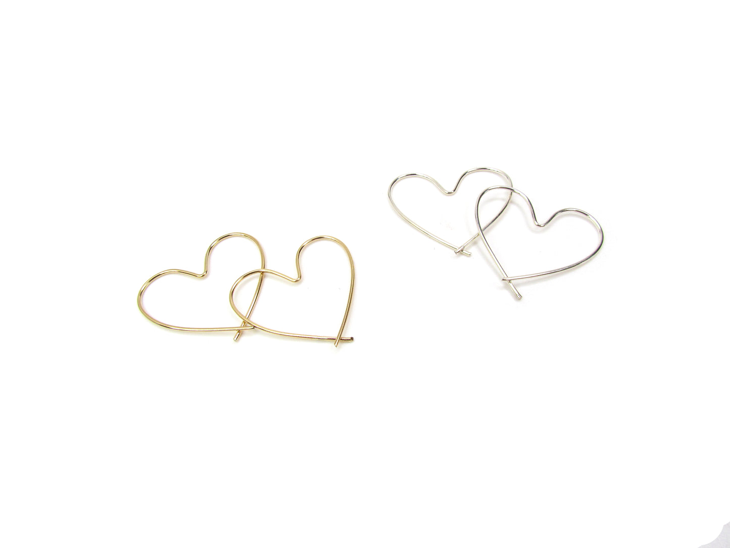 Heart Hoop Earrings | Gold Filled & Sterling Silver Hoops